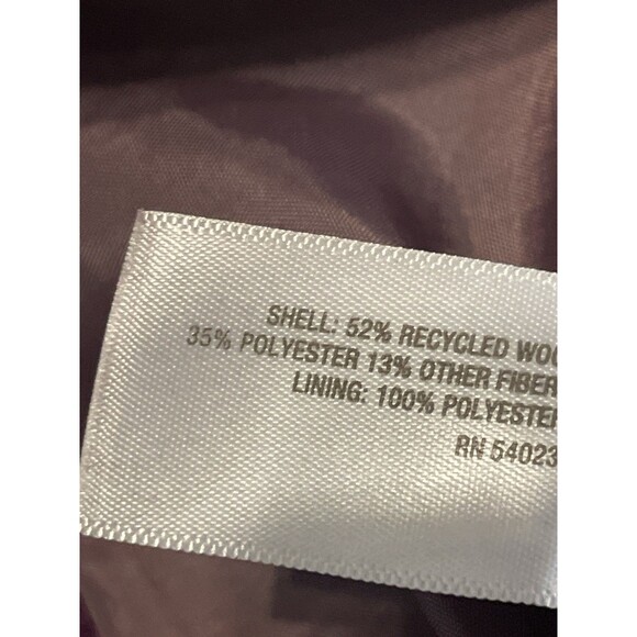 Old Navy Women’s Coat XL Purple Wool Blend Toggle Button Lined Jacket Preppy - Picture 4 of 11